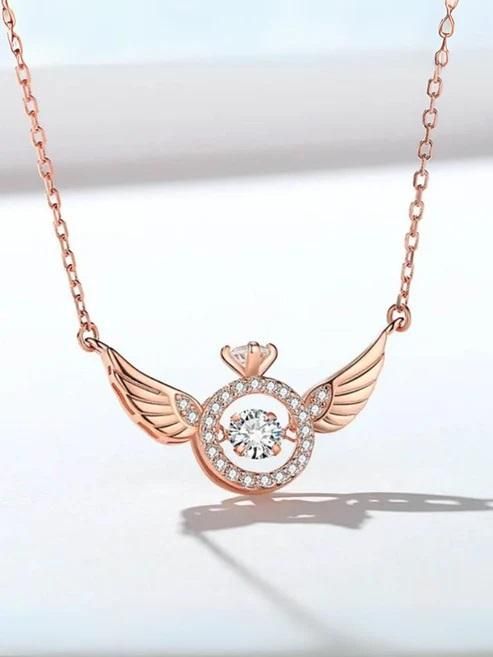 Angel Wings Rose Gold Necklace